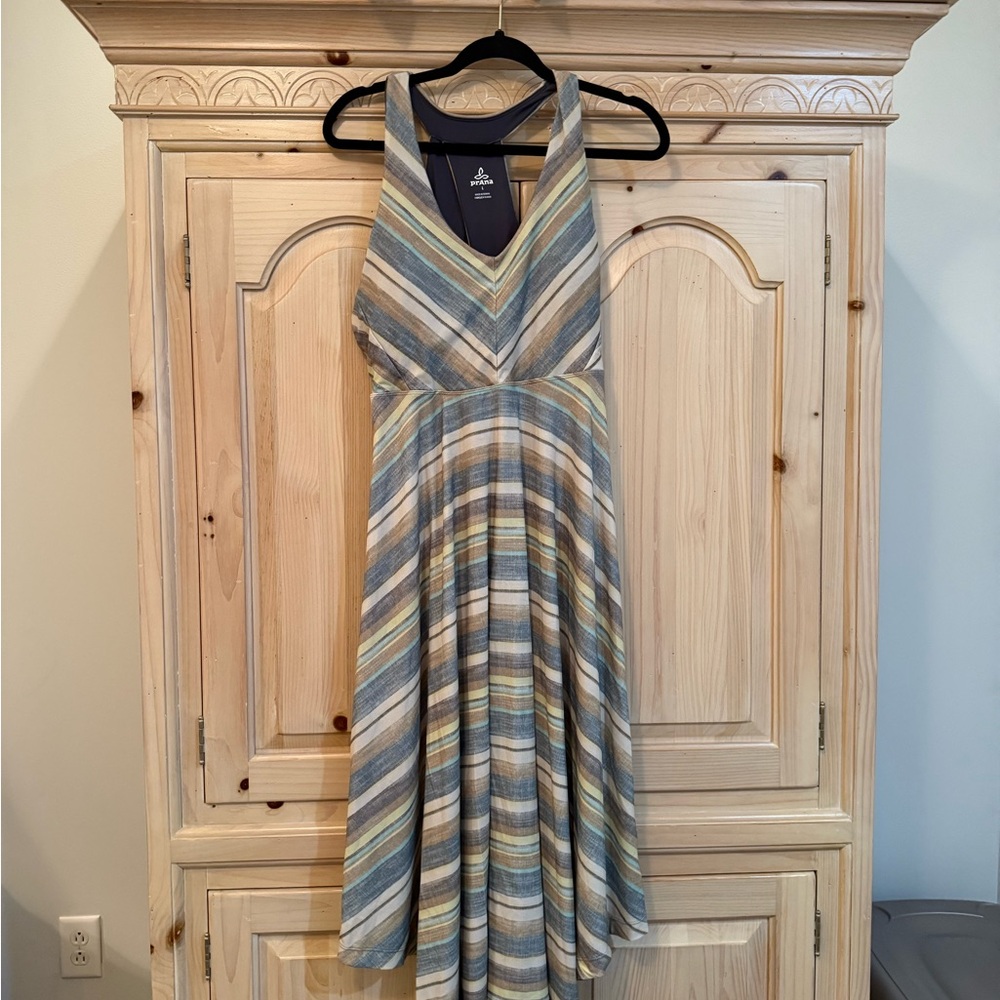 Prana Multicolor Striped Maxi Dress